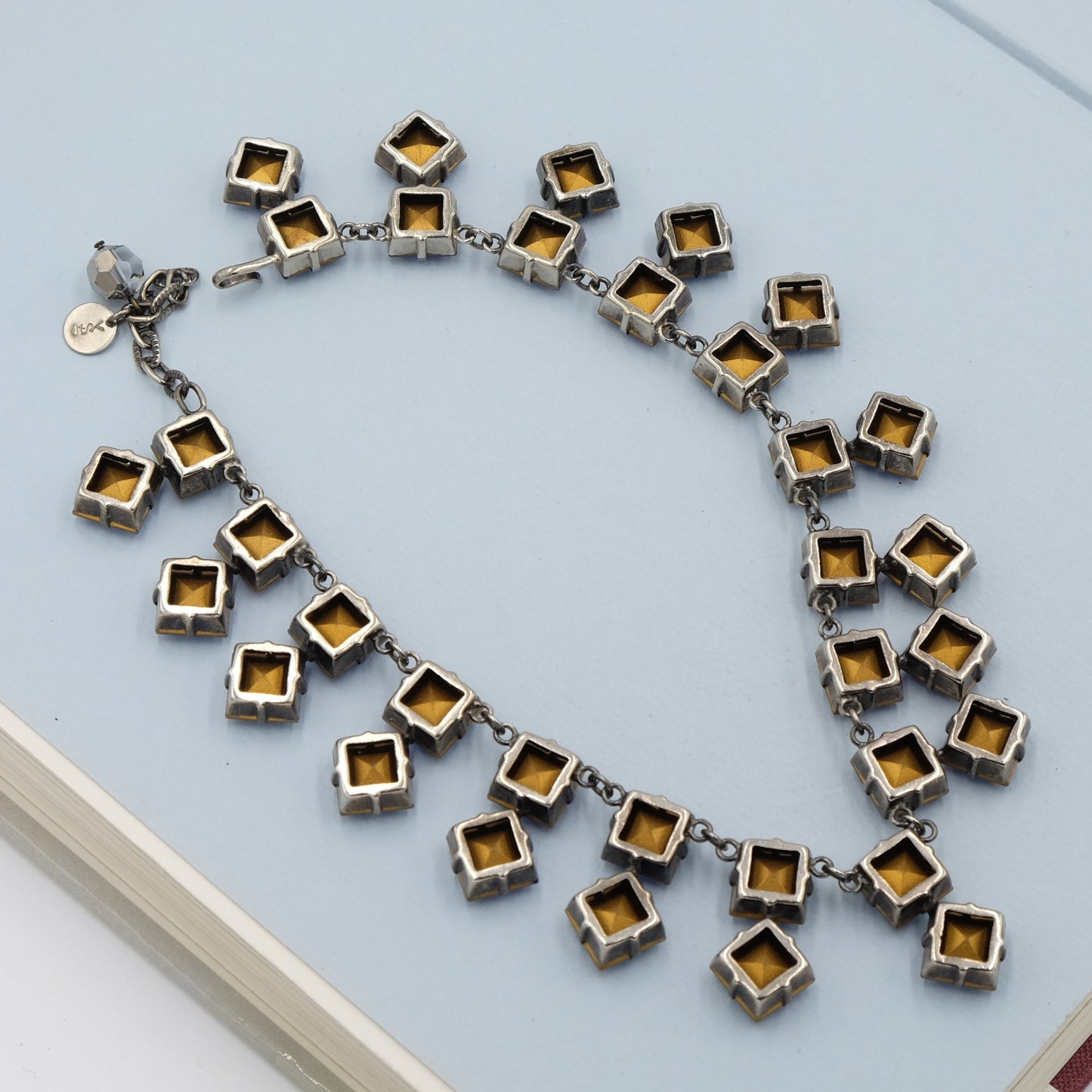 Vintage YSL Crystal Couture Necklace 1970s
