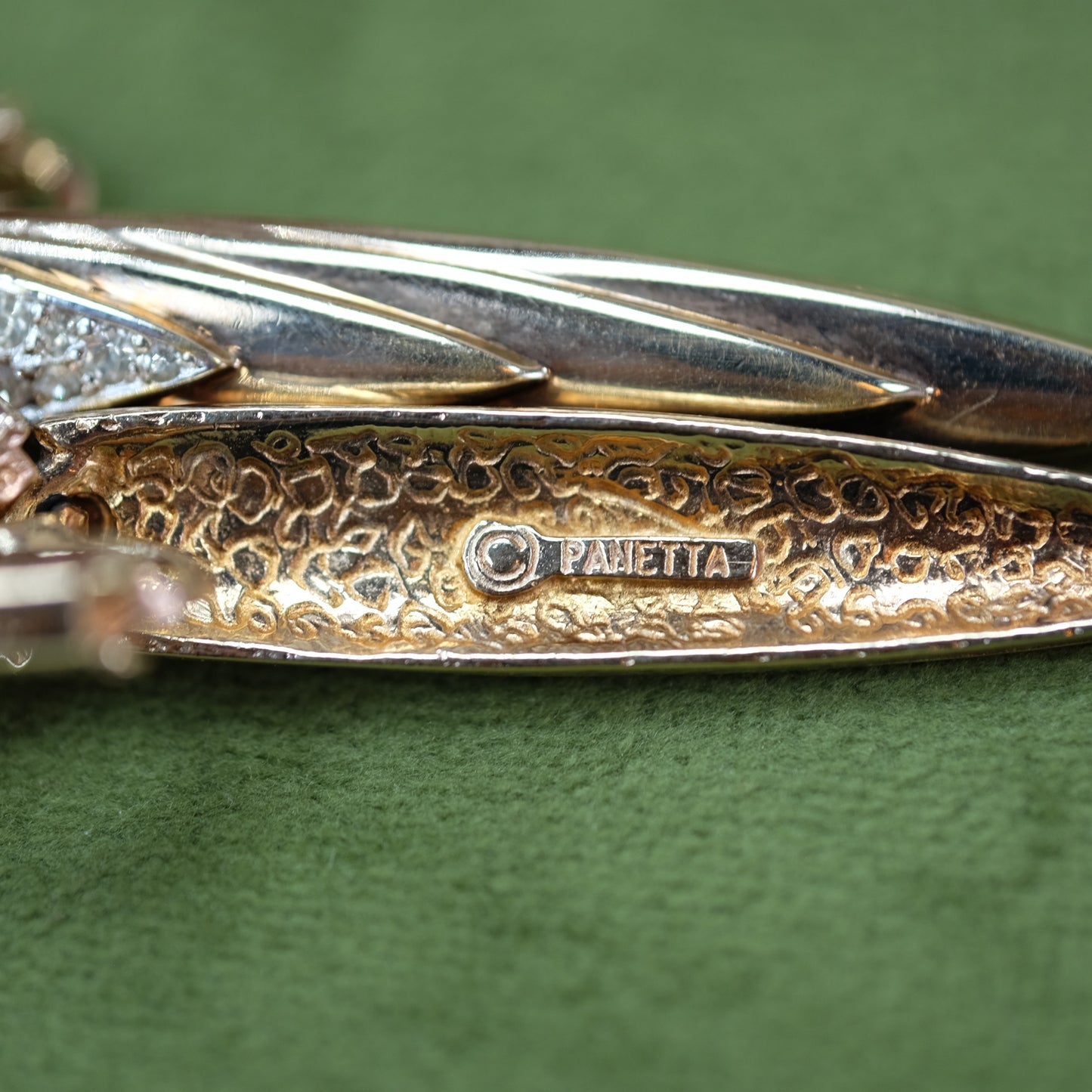 Panetta Dagger Clip-ons with Purple Rhinestones