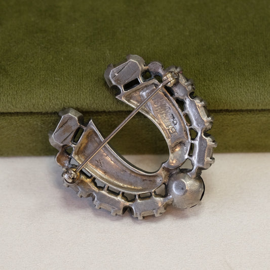 Vintage Eisenberg Original Horseshoe Brooch 1940s