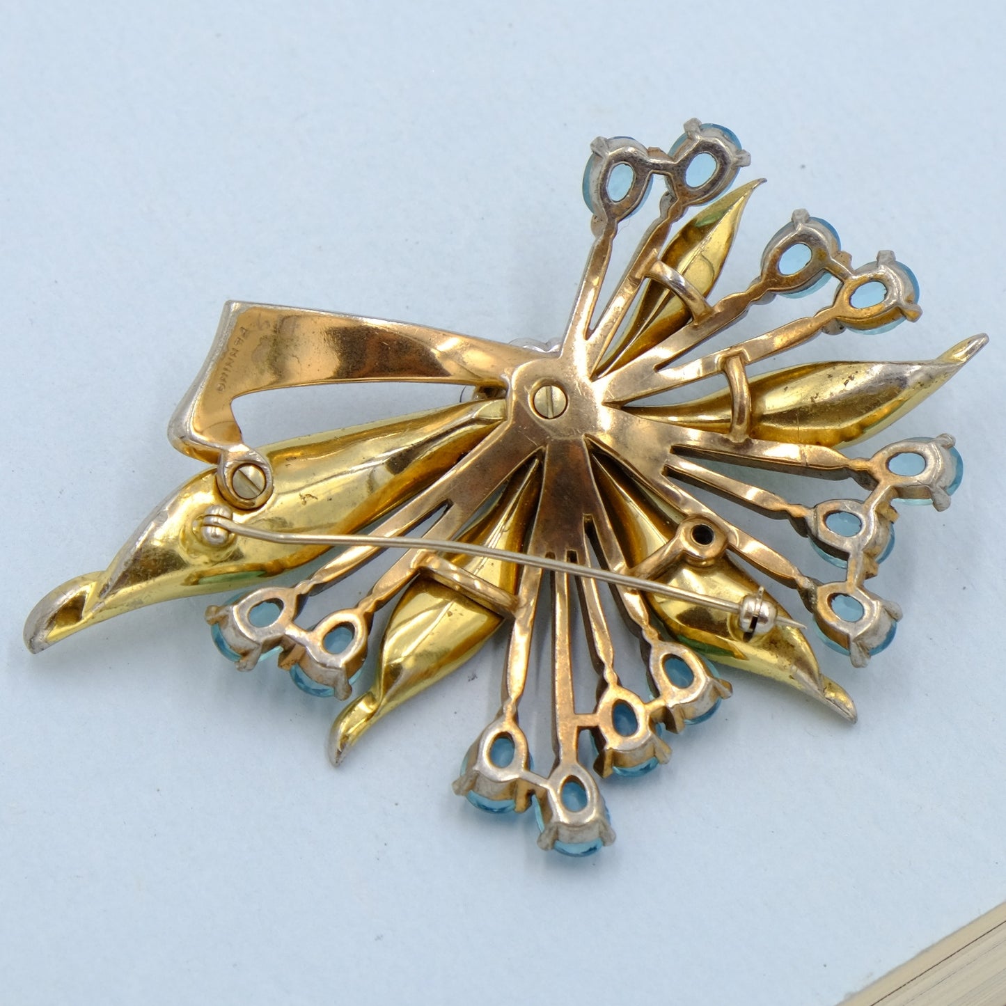Vintage Pennino Enamel Brooch 1940s