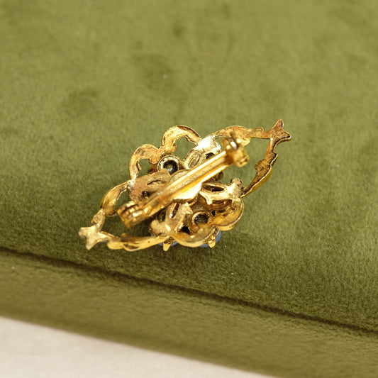 Tiny Revival Faux Opal Brooch 1970s