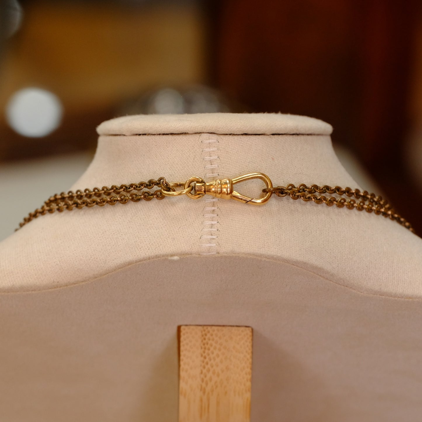 Victorian Gold Filled 9K and 14K Slider chain with opal