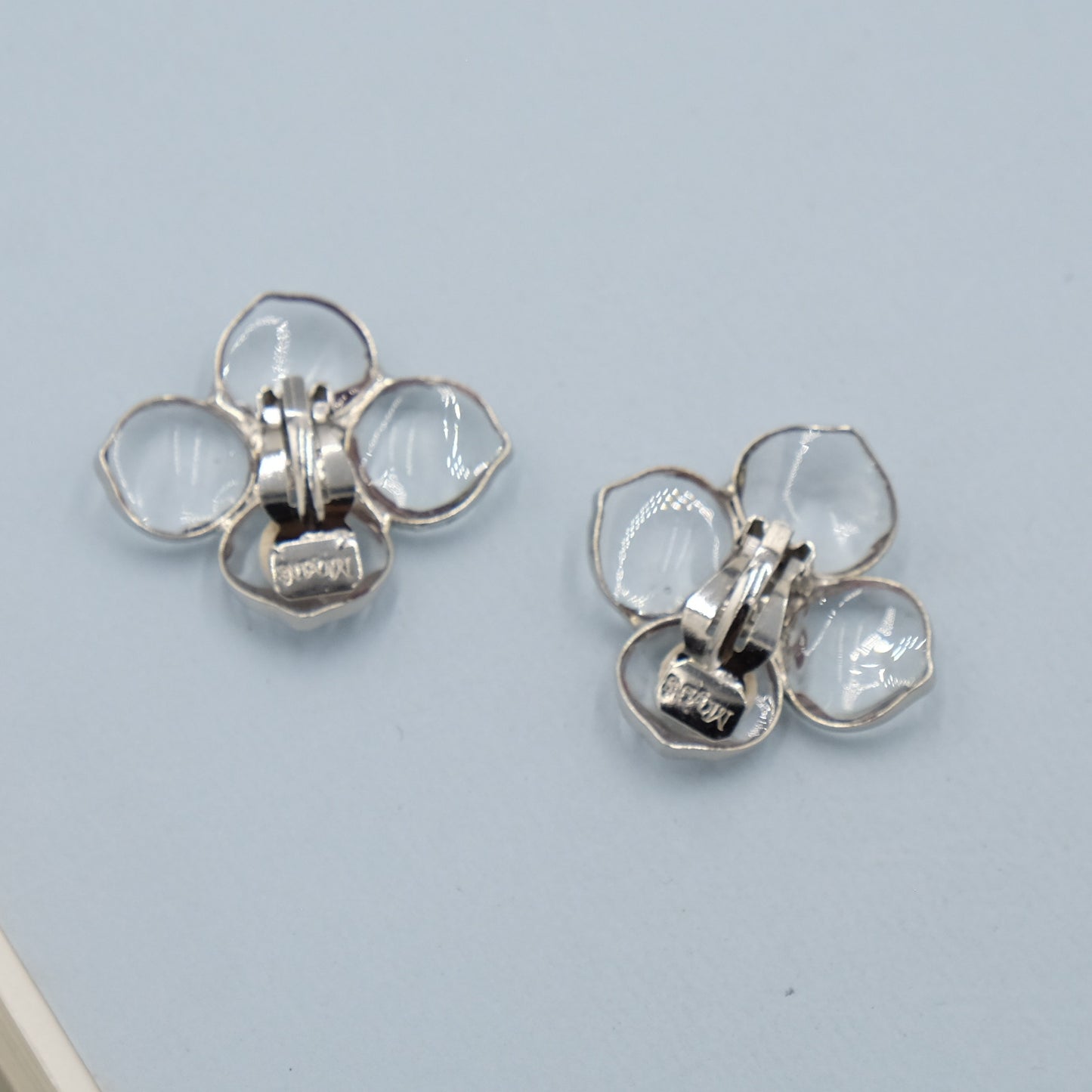 Moans Couture Clear Glass Earrings