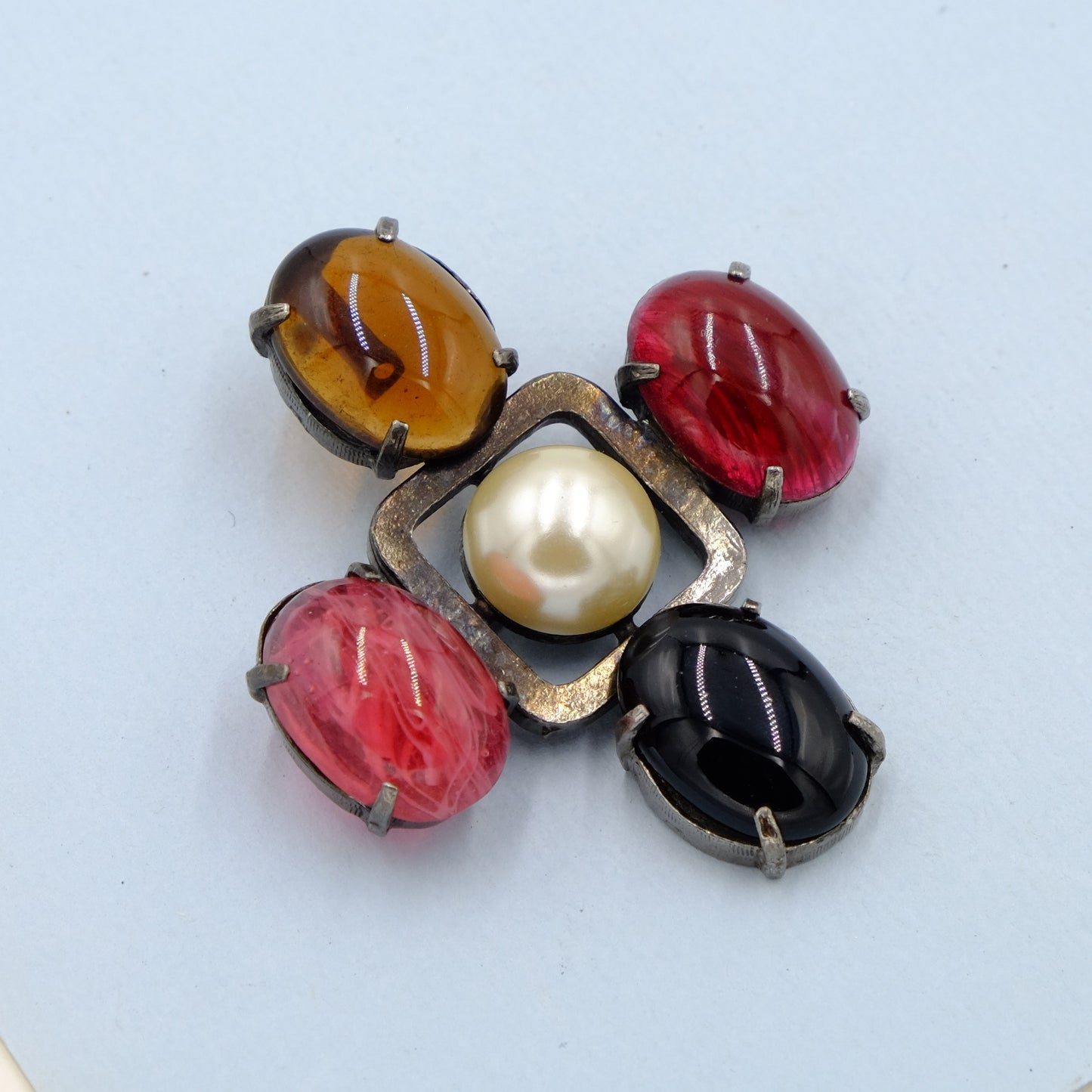Vintage Yves Saint Laurent Cross Brooch by Roger Scemama 1970s