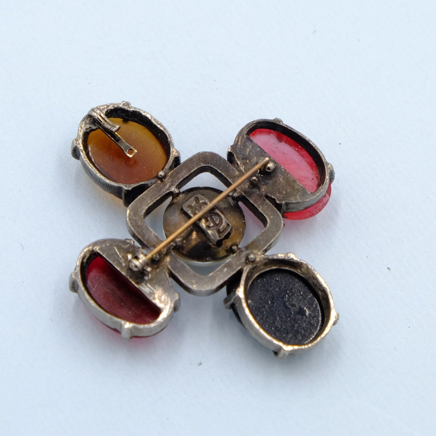 Vintage Yves Saint Laurent Cross Brooch by Roger Scemama 1970s