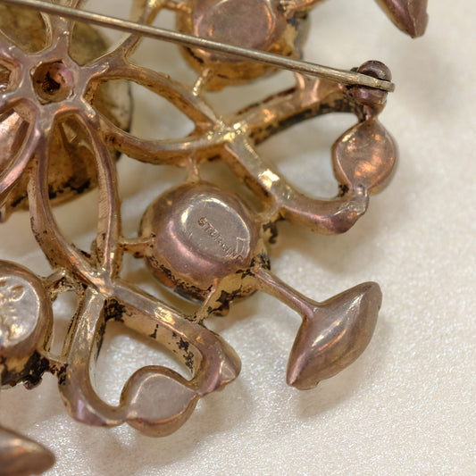 Vintage Eisenberg Sterling Snowflake Brooch 1940s