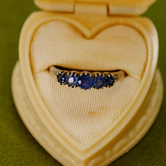Antique Sterling Sapphire Ring