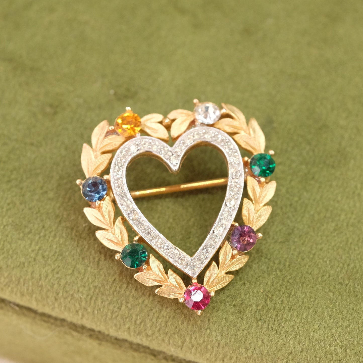 Vintage Trifari Heart Pin 1960s