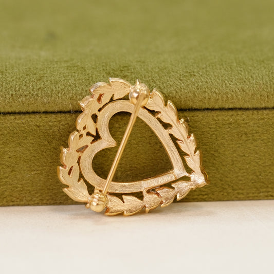 Vintage Trifari Heart Pin 1960s