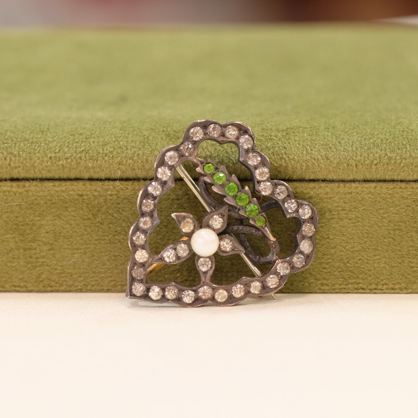 Victorian Sterling Heart Pin/Pendant