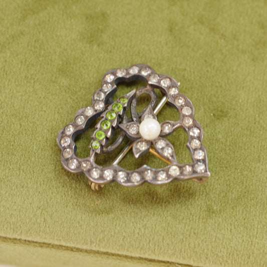Victorian Sterling Heart Pin/Pendant