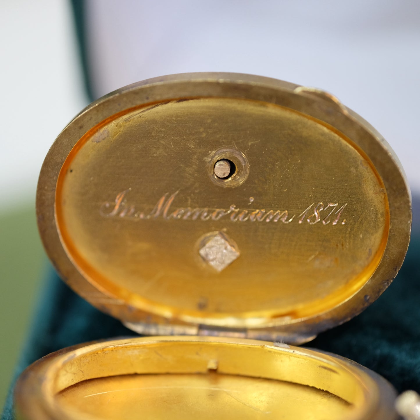 Victorian Gold Filled Locket with Seed Pearls