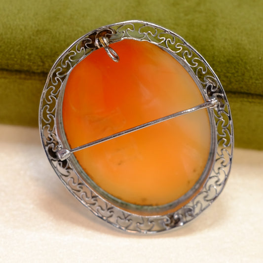 14k Gold Shell Cameo signed RH