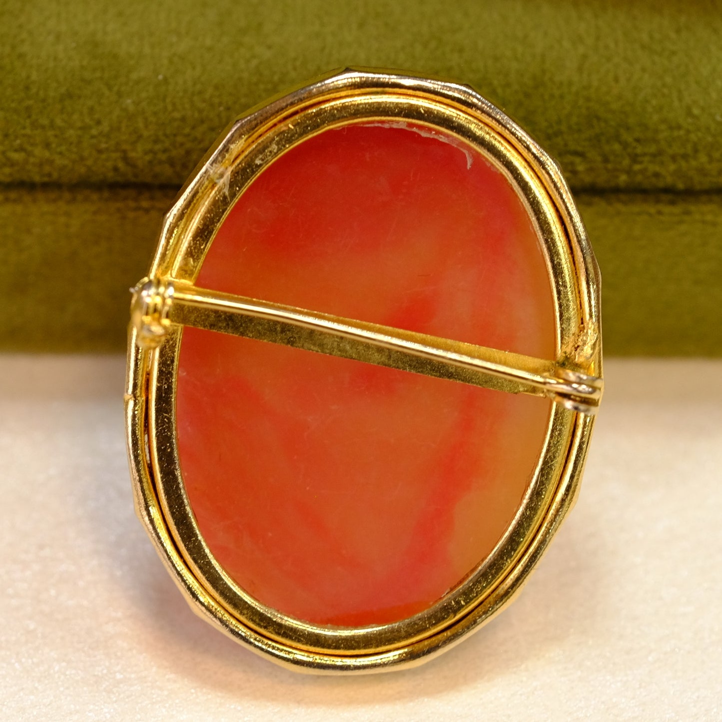 Vintage Costume Faux Cameo Revival Brooch