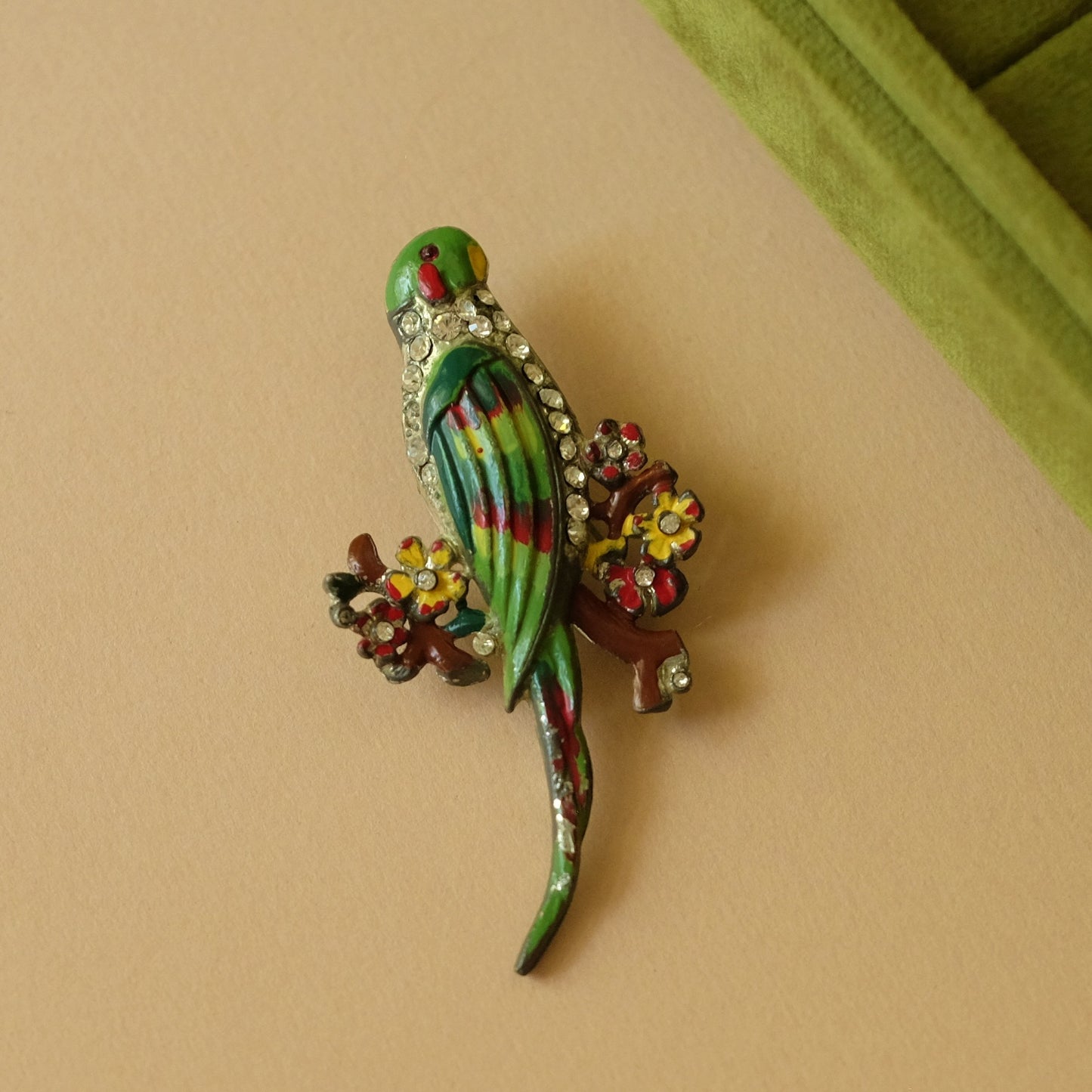 Vintage Coro Early Parrot Dress Clip 1930s