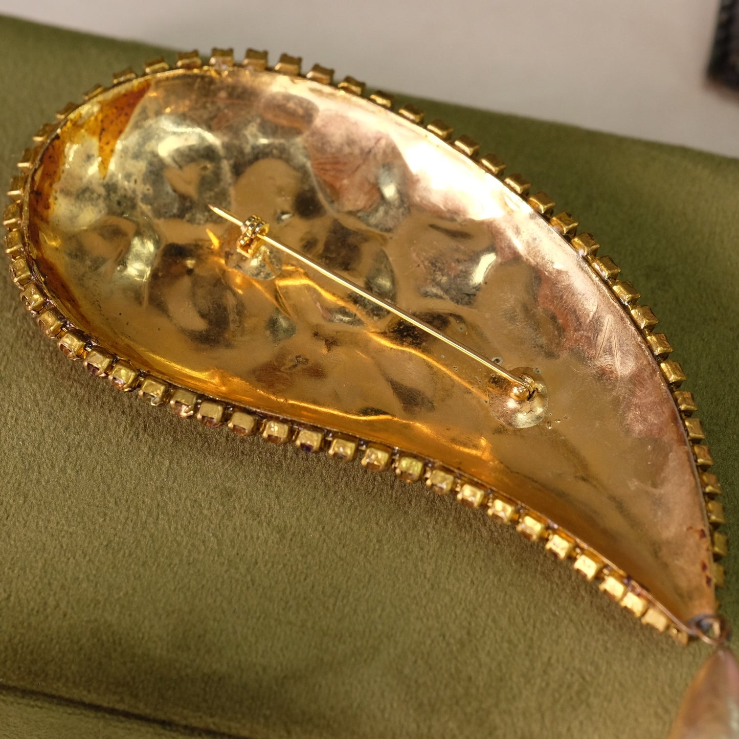 Massive European Drop Brooch 1950s