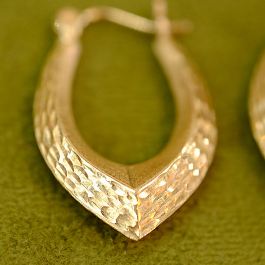 10K Gold Hoops Earrings