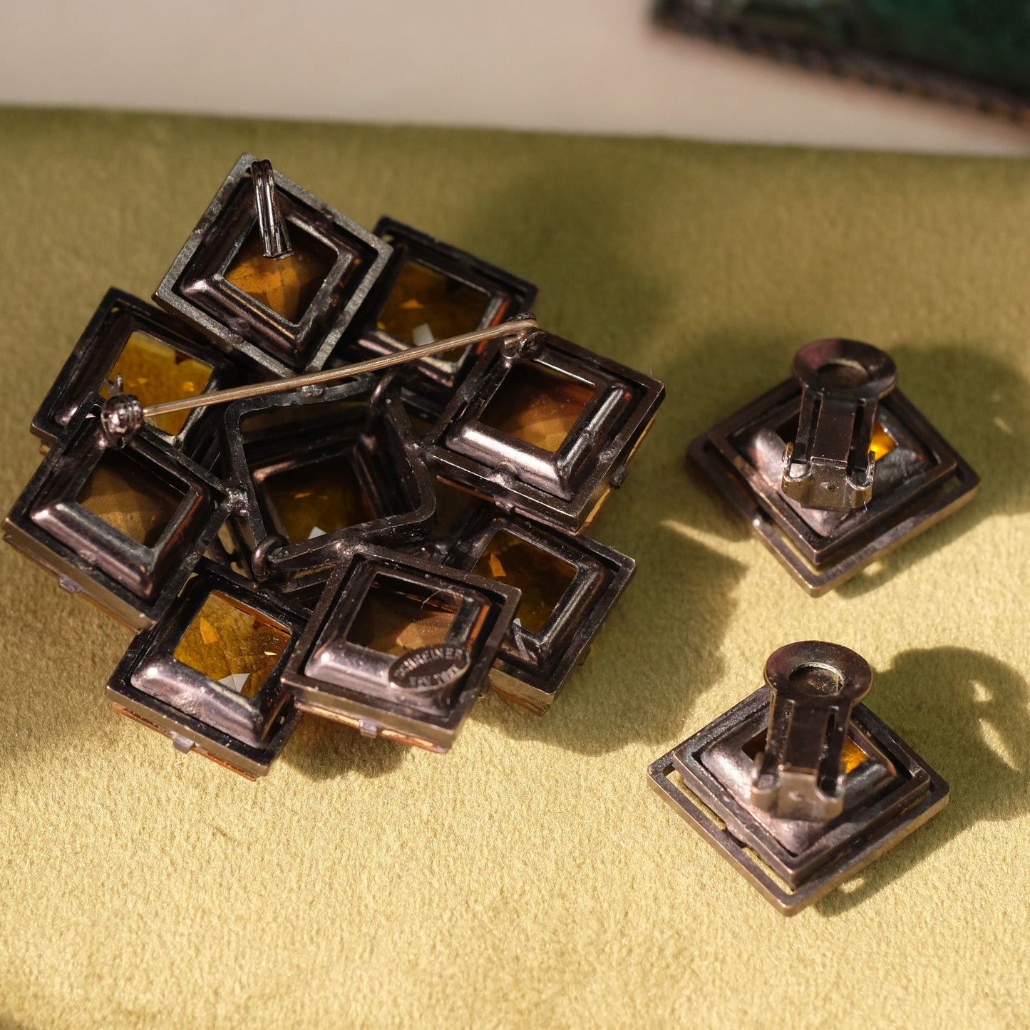 Schreiner Amber Glass Set 1960s