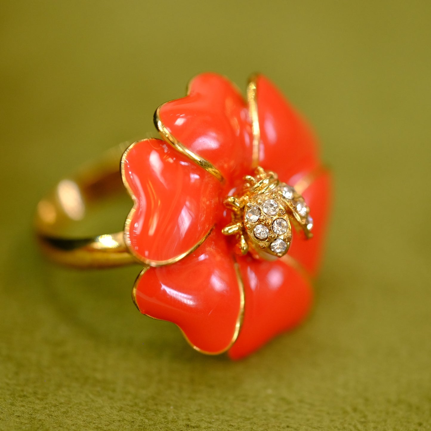 Vintage Costume Flower Ring
