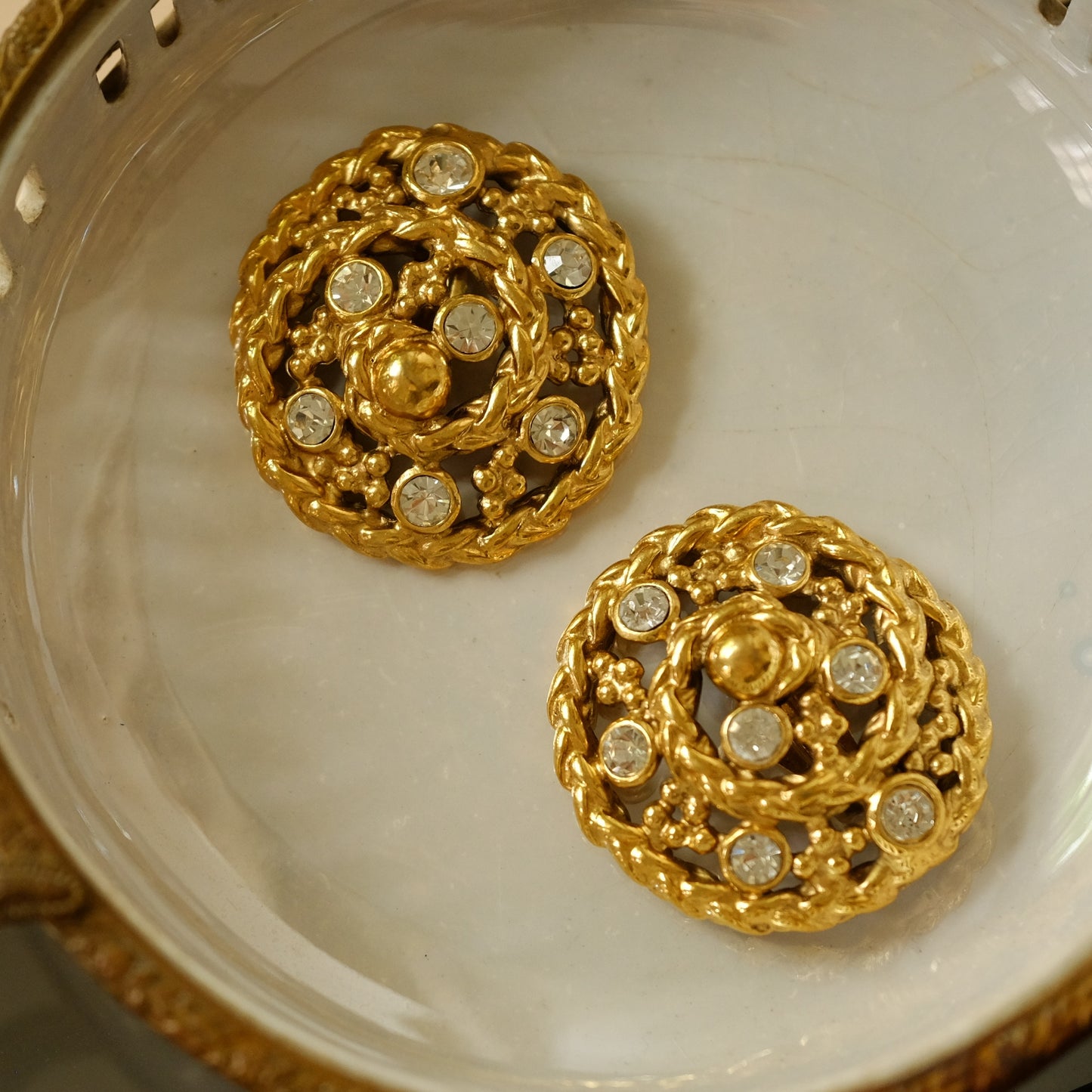 Vintage YSL Rive Gauche Earrings 1980s