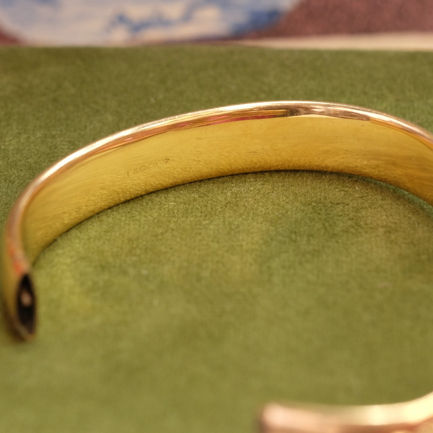 Victorian Gold Filled Bangle with Cameo