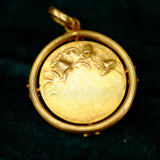 Cherub Coin Pendant Rolled Gold