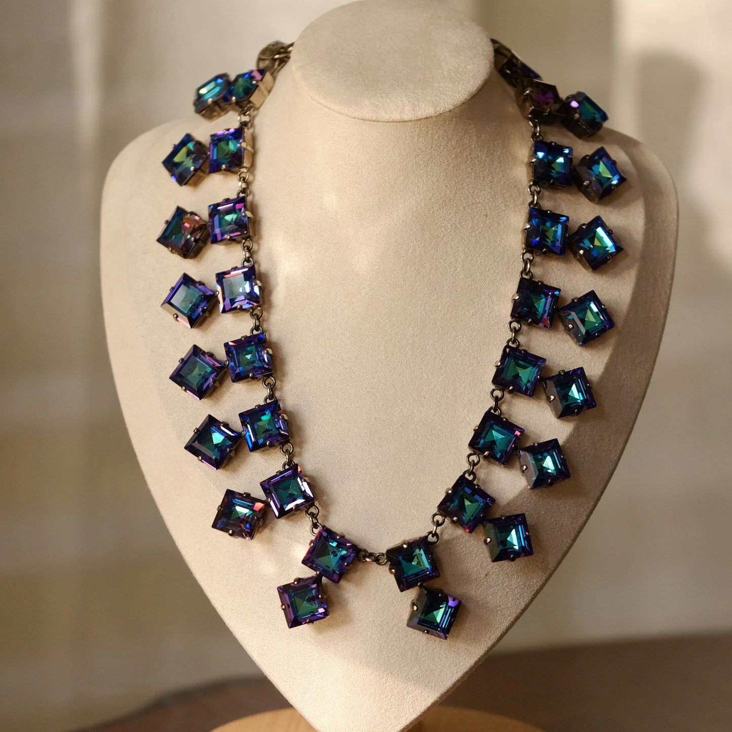 Vintage YSL Crystal Couture Necklace 1970s