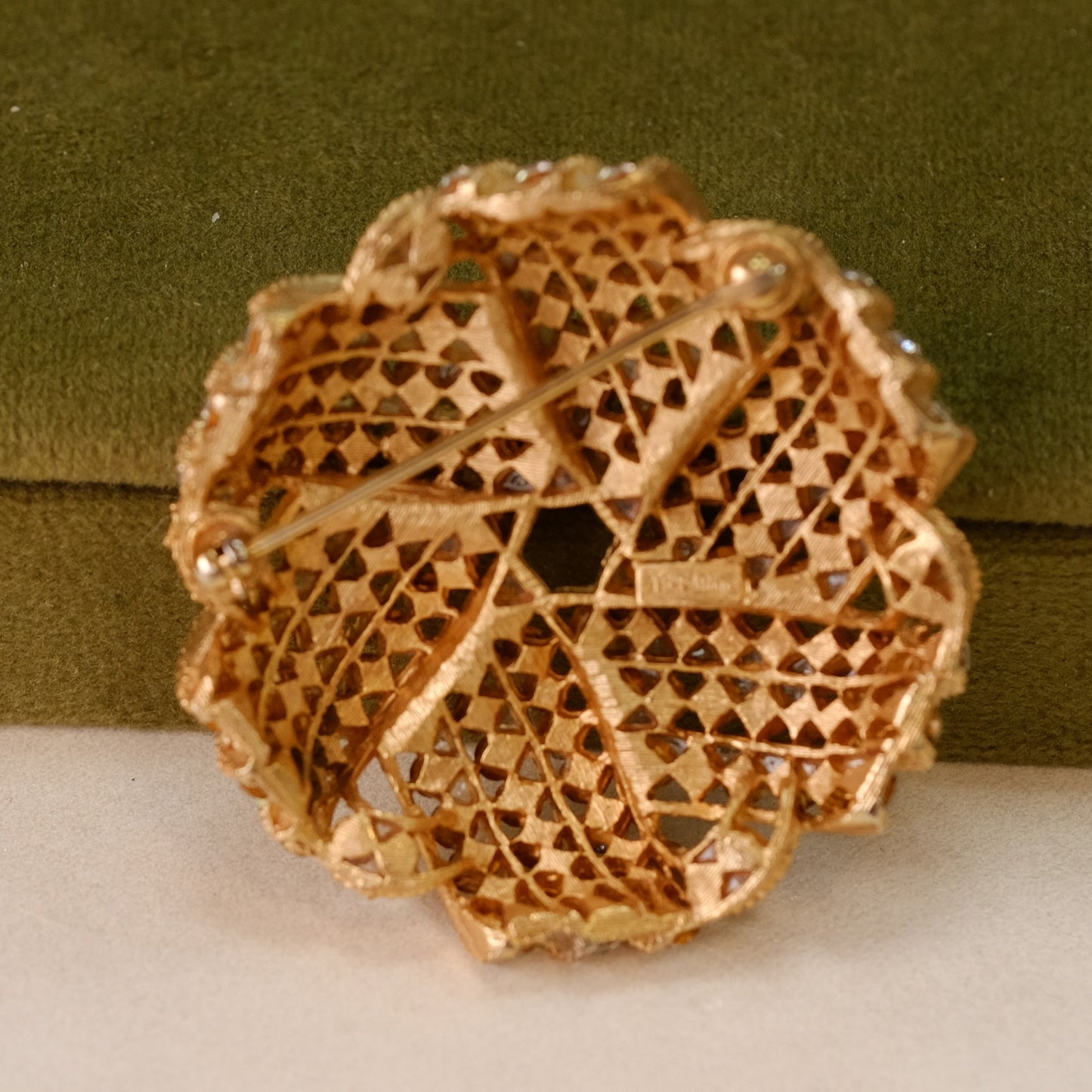 Vintage Trifari Rhinestones Brooch 1960s