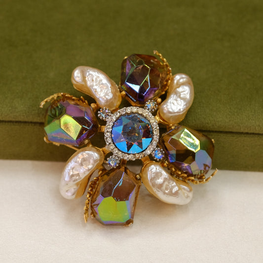 Vintage HAR Aurora Borealis Brooch 1950s