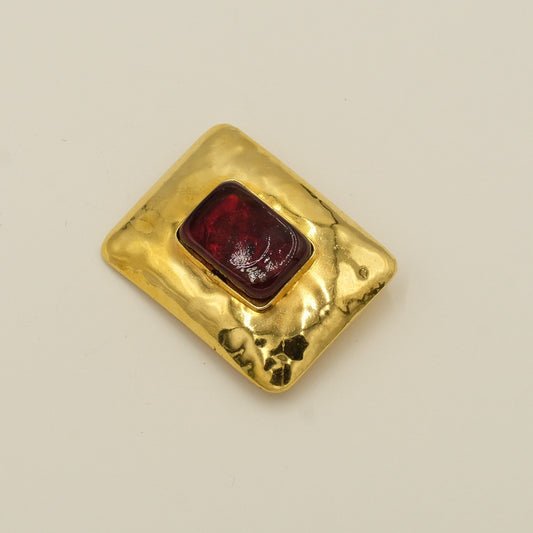 Francis Patiky Stein Gripoix Brooch 1990s