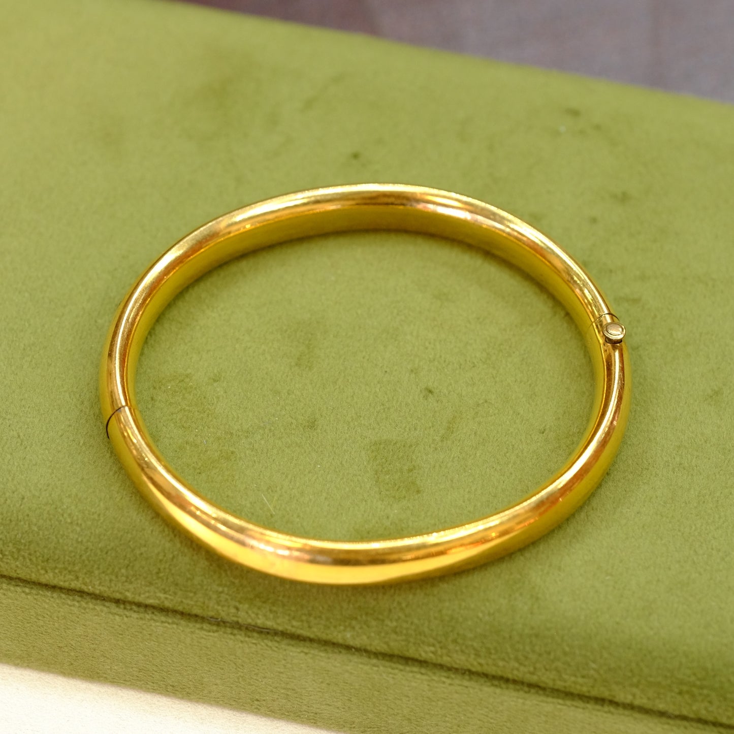 Victorian Gold Filled Flower Enamel Bangle