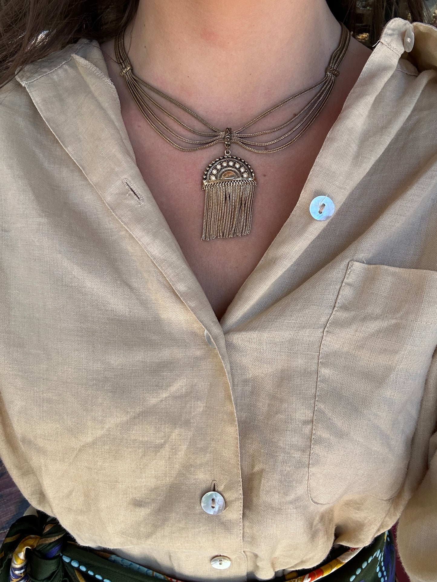 Art Deco Fringe Necklace