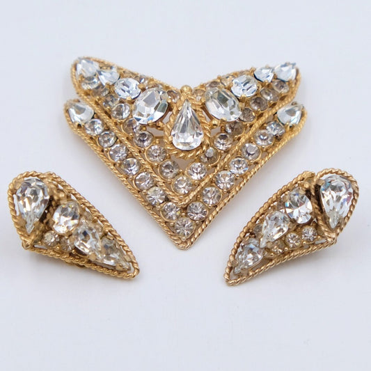 Early Castlecliff pin and earrings 1950s