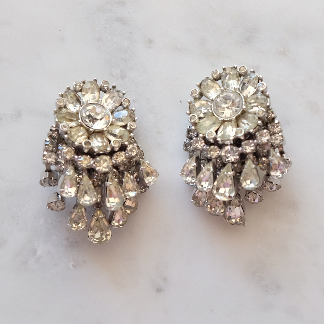 Vintage Kramer New York Rhinestones Earrings 1950’s