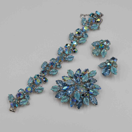 Regency Blue Rhinestones 3pc Set