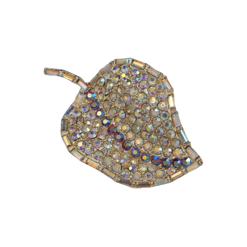 Pomerantz Sparkle Leaf Brooch