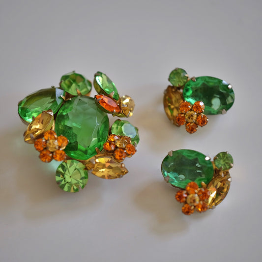Regency Lime Glass Set 1960's