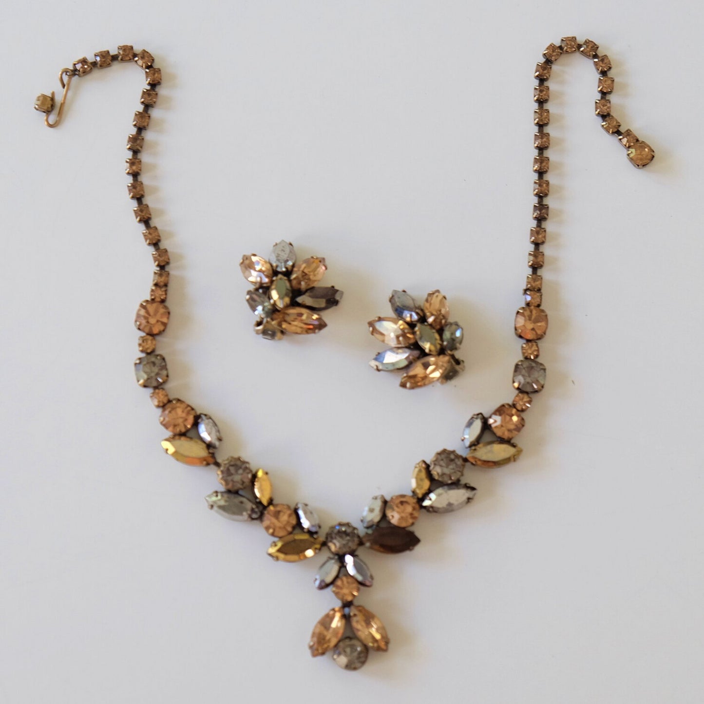 Regency Necklace and Earrings Set 1950s
