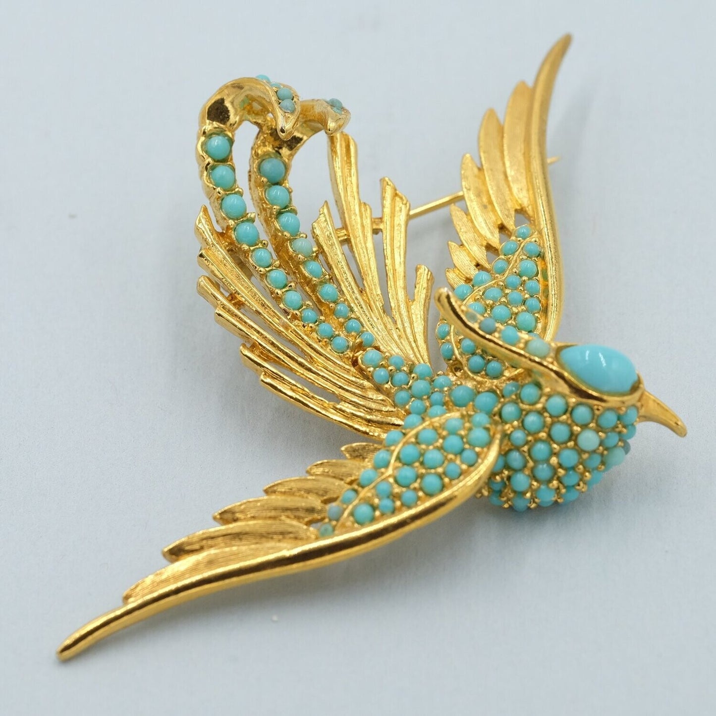 Vintage Sphinx Blue Bird Brooch 1960's