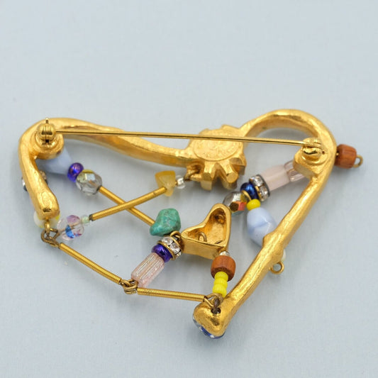 Christian Lacroix Heart Brooch Pin 1990's