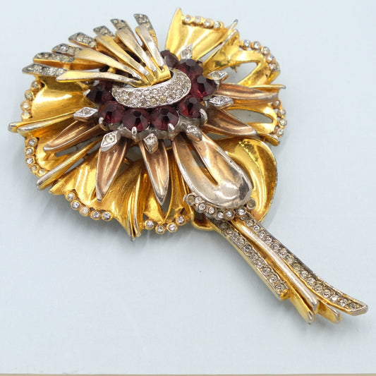 Vintage Reinad Purple Glass Brooch 1940’s