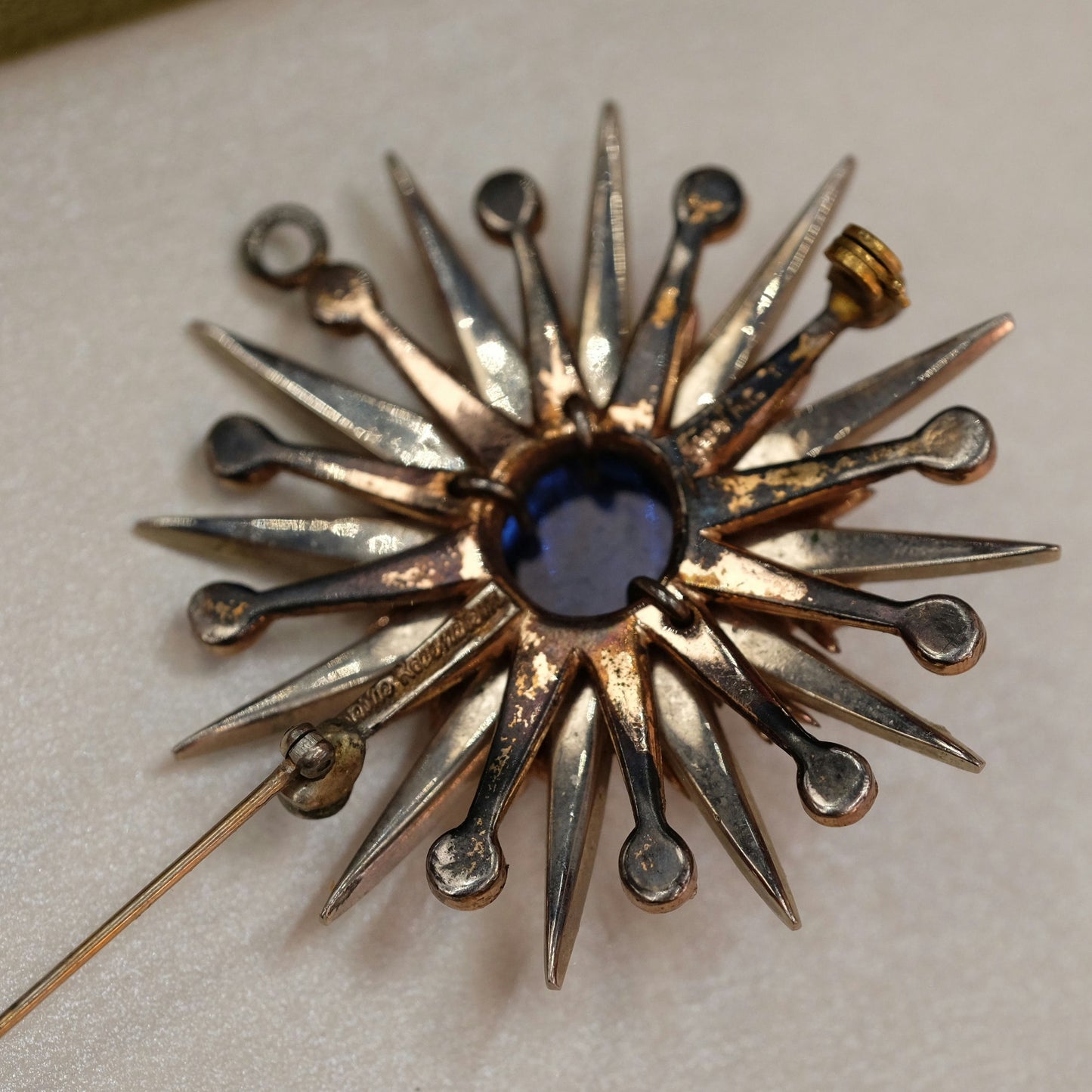 Nettie Rosenstein Sterling Star Brooch 1940s