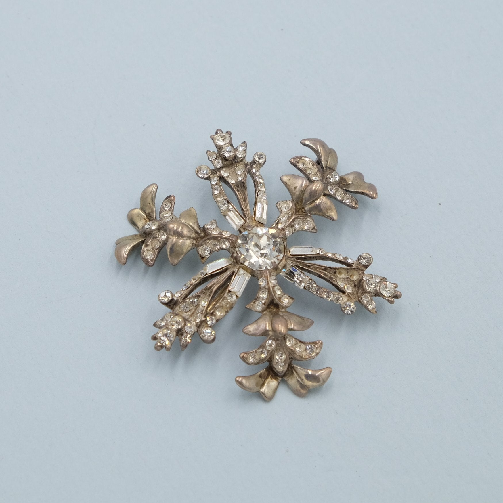 Eisenberg Sterling Snowflake Brooch 1940's