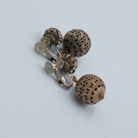 Miriam Haskell Mini Ball Earrings 1960s