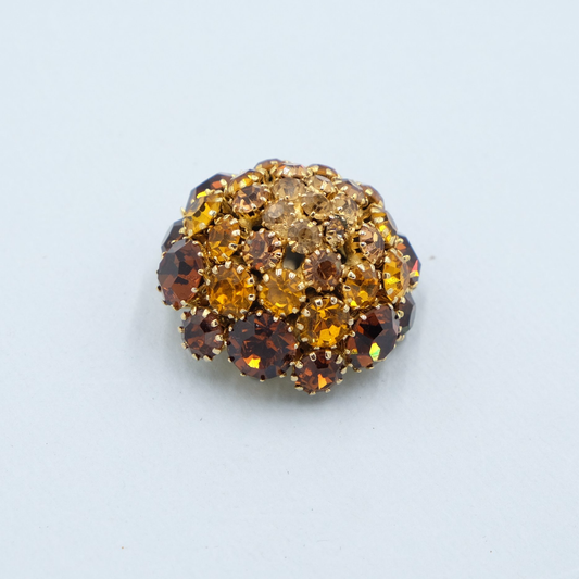 Vintage Unsigned Dome Brooch 1960s