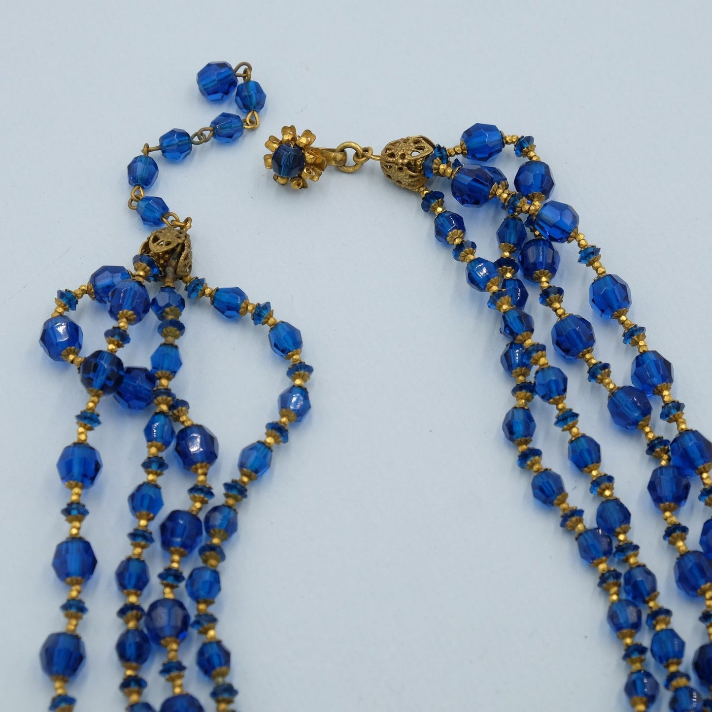 Vintage Miriam Haskell Blue Necklace 1950s