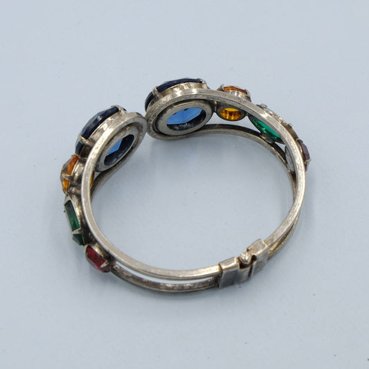 Vintage Large Glass Clamper Bracelet 1950s