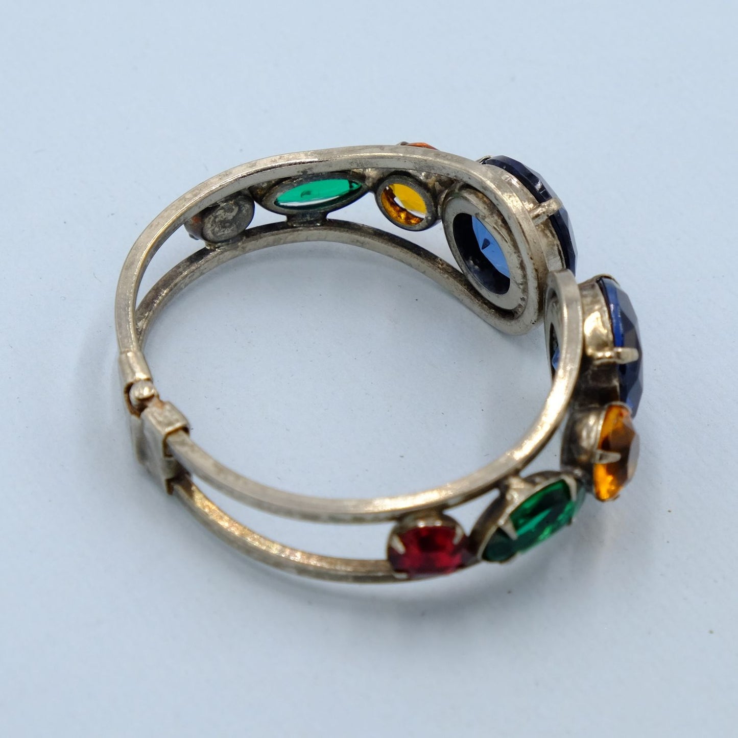 Vintage Large Glass Clamper Bracelet 1950s