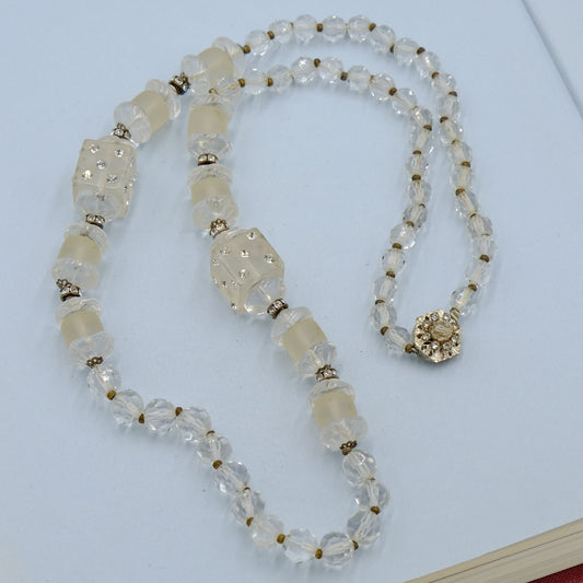 Miriam Haskell Lucite Dice Necklace 1960s