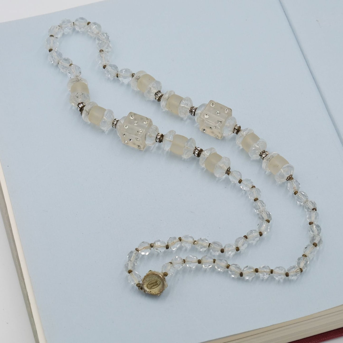 Miriam Haskell Lucite Dice Necklace 1960s